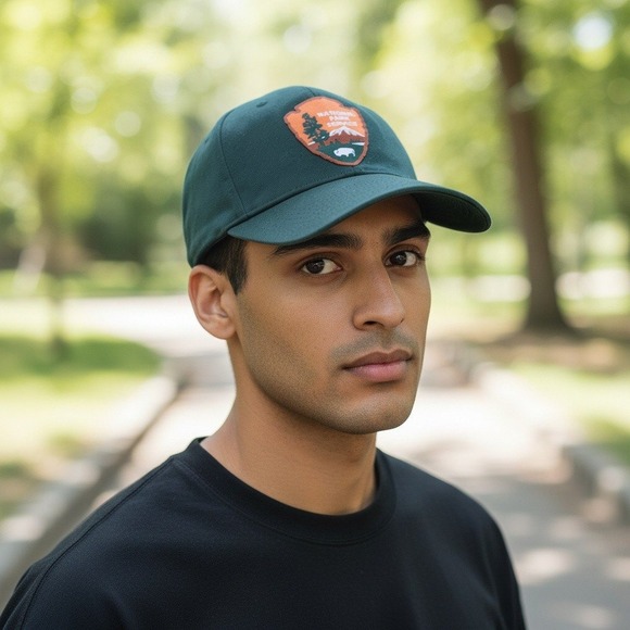 Flexfit National Park Service Hat Mens M Green Gorpcore NPS Arrowhead Cap